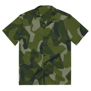 Nordic Leaf Pile Woodland CAMO Unisex Short-Sleeve Button Shirt - Button-Up