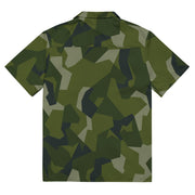 Nordic Leaf Pile Woodland CAMO Unisex Short-Sleeve Button Shirt - Button-Up