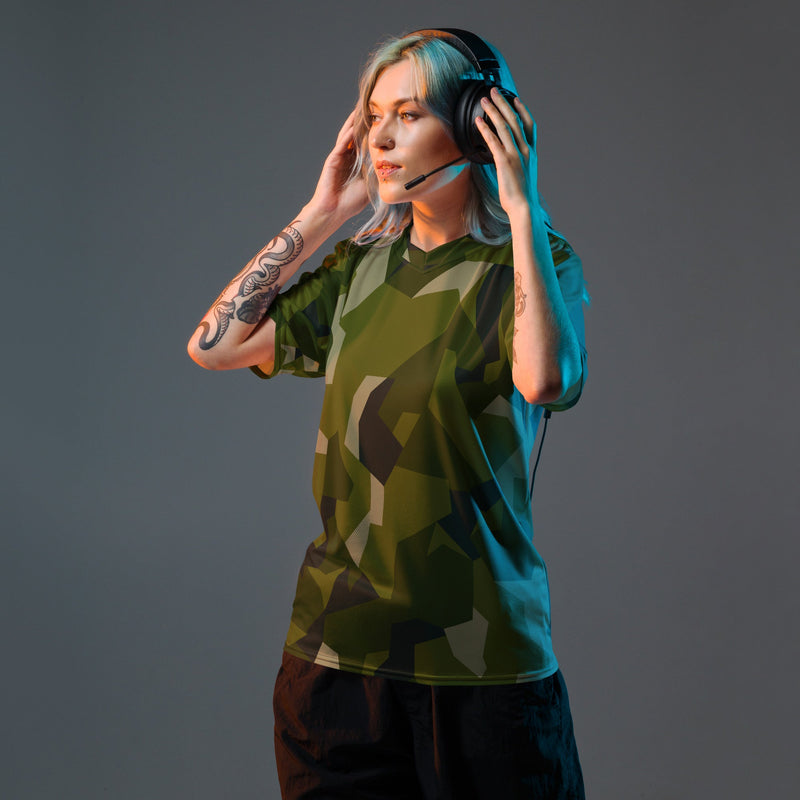 Nordic Leaf Pile Woodland CAMO Unisex Sports Jersey