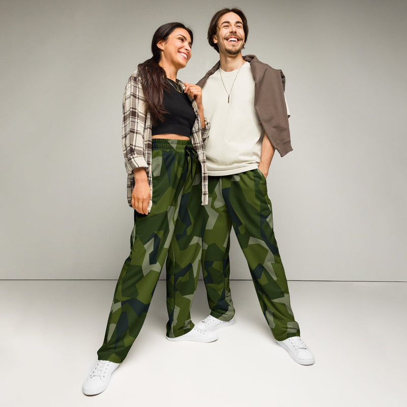 Nordic Leaf Pile Woodland CAMO Unisex Wide-Leg Joggers - 2XS