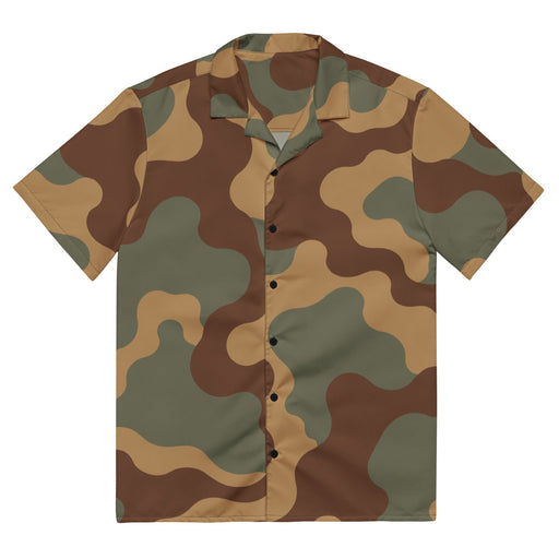 Normandy Bocage Tricolor Tank Heritage CAMO Unisex Short-Sleeve Button Shirt - 2XS - Button-Up