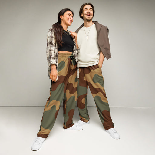 Normandy Bocage Tricolor Tank Heritage CAMO Unisex Wide-Leg Joggers - 2XS