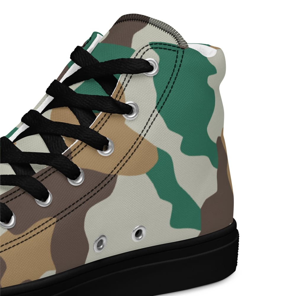 North Korean 007 Die Another Day Movie Blotch CAMO Men’s high top canvas shoes