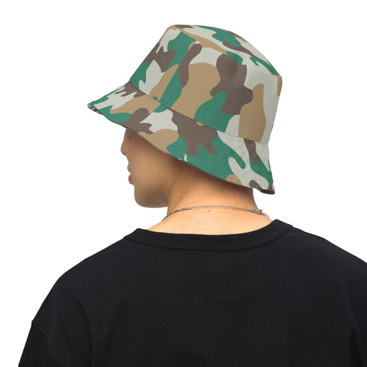 North Korean 007 Die Another Day Movie Blotch CAMO Reversible bucket hat - S/M