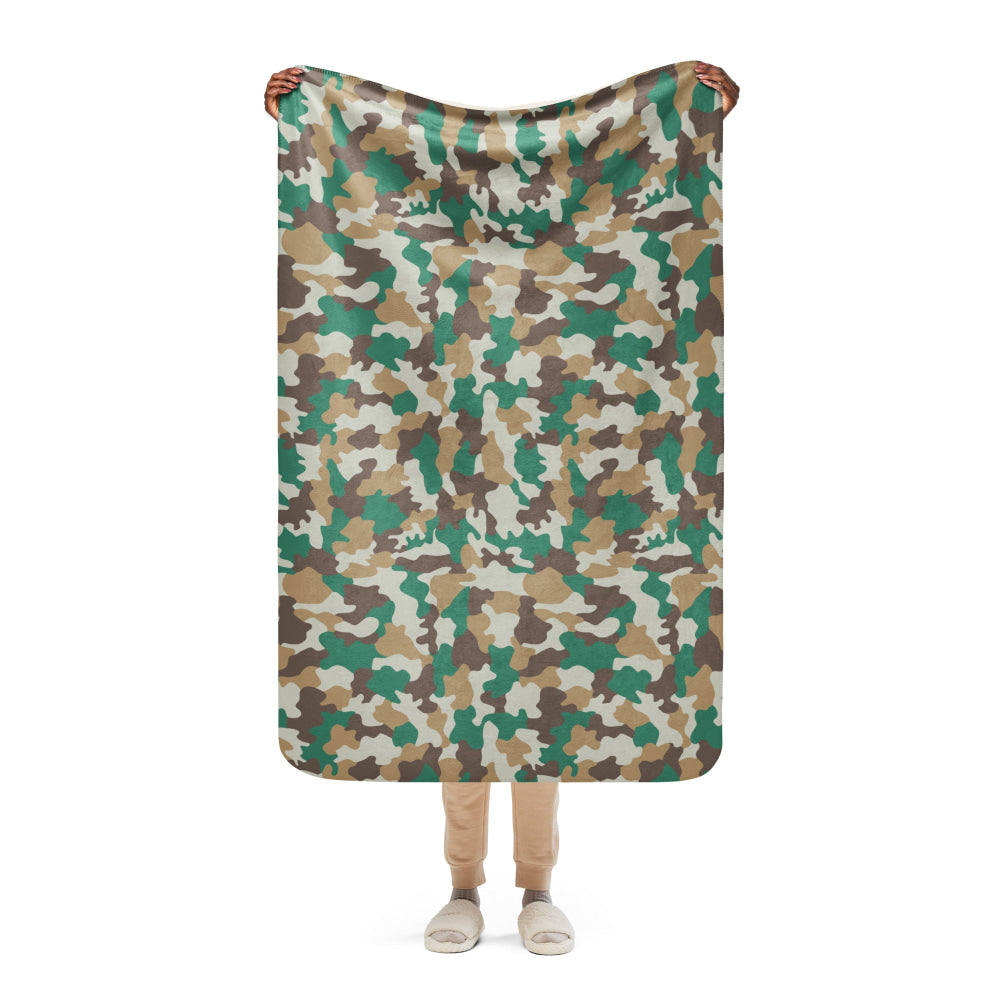 North Korean 007 Die Another Day Movie Blotch CAMO Sherpa blanket - 37″×57″ - Blanket