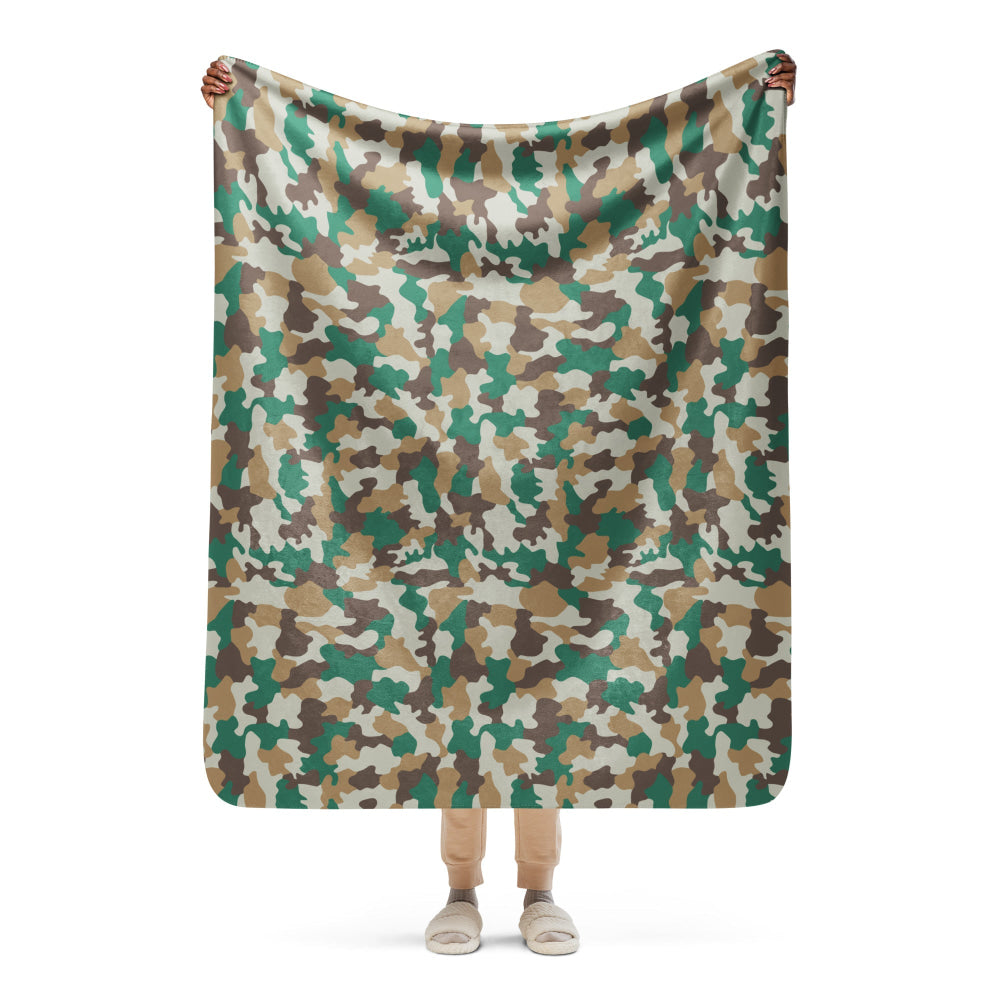 North Korean 007 Die Another Day Movie Blotch CAMO Sherpa blanket - 50″×60″ - Blanket