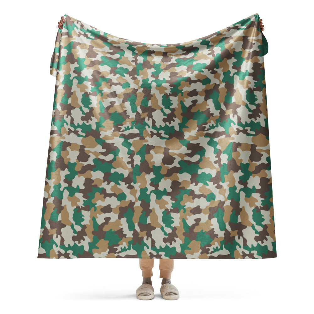 North Korean 007 Die Another Day Movie Blotch CAMO Sherpa blanket - 60″×80″ - Blanket