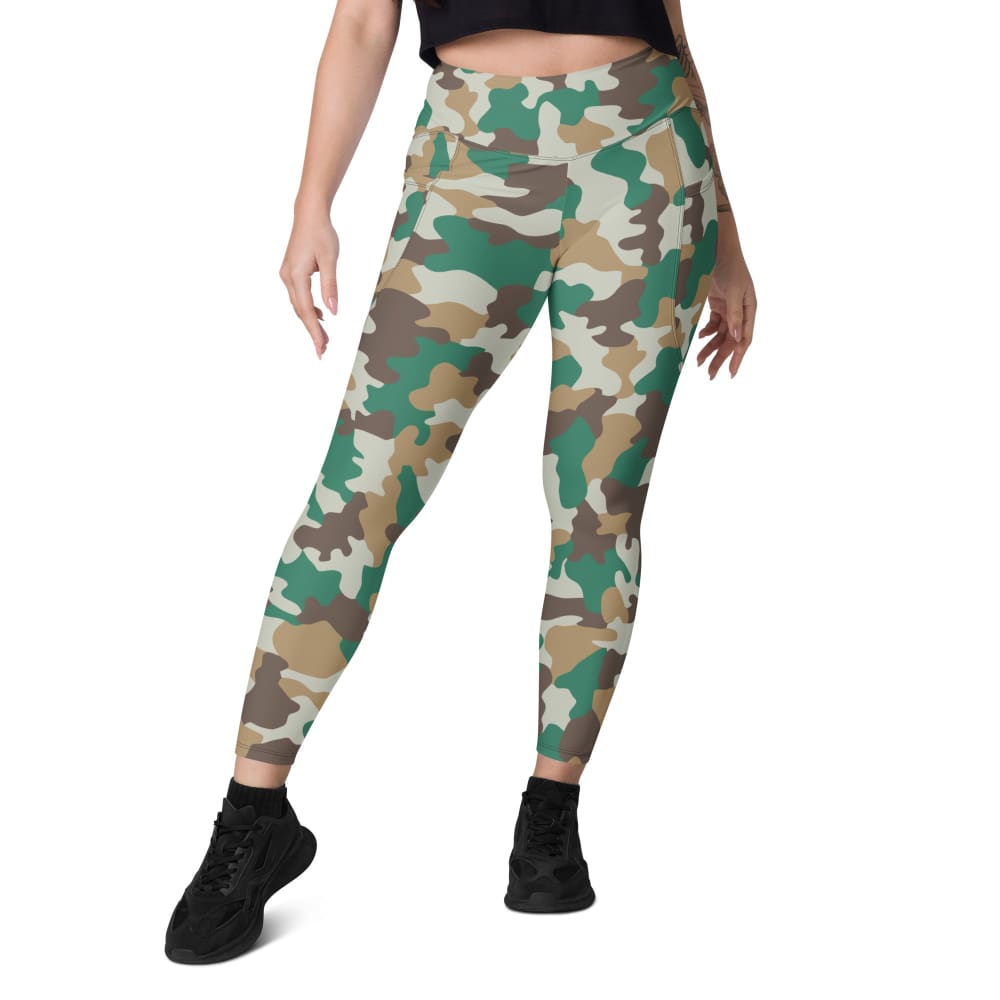 North Korean 007 Die Another Day Movie Blotch CAMO Women’s Leggings with pockets