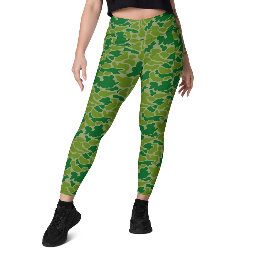 North Korean Duck Hunter CAMO Leggings with pockets - Womens With Pockets