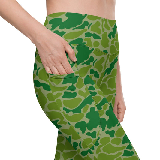 North Korean Duck Hunter CAMO Leggings with pockets - Womens With Pockets