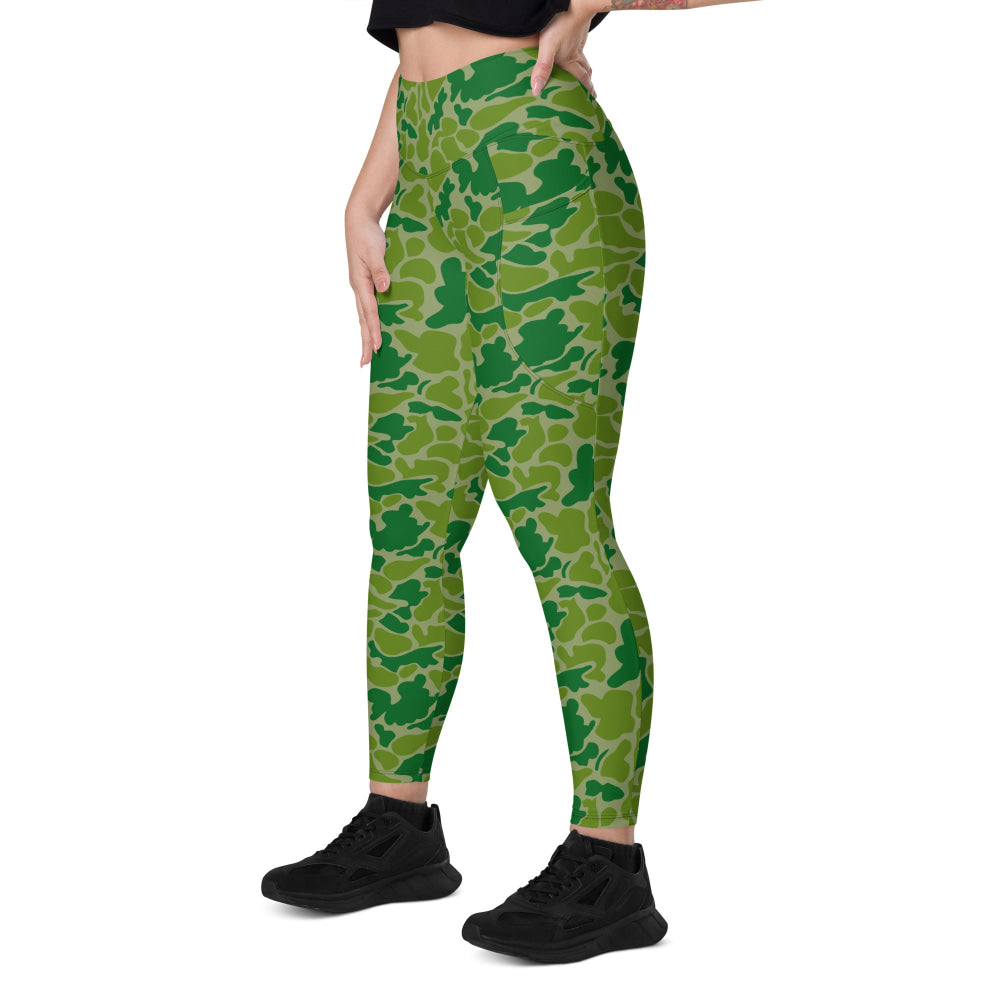 North Korean Duck Hunter CAMO Leggings with pockets - Womens With Pockets