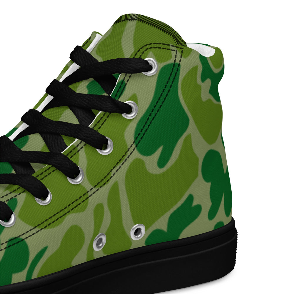 North Korean Duck Hunter CAMO Men’s high top canvas shoes - Mens High Top Canvas Shoes