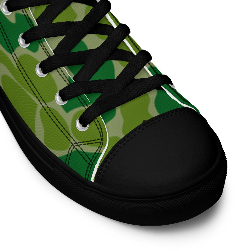 North Korean Duck Hunter CAMO Men’s high top canvas shoes - Mens High Top Canvas Shoes