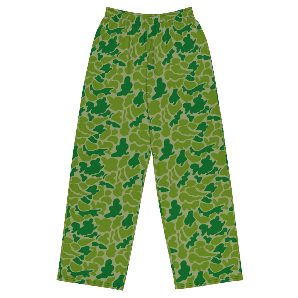 North Korean Duck Hunter CAMO unisex wide-leg pants - 2XS - Unisex Wide-Leg Pants