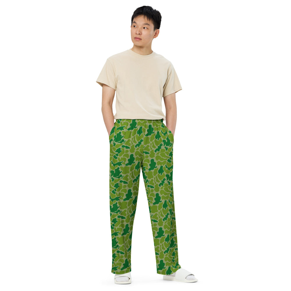 North Korean Duck Hunter CAMO unisex wide-leg pants - Unisex Wide-Leg Pants