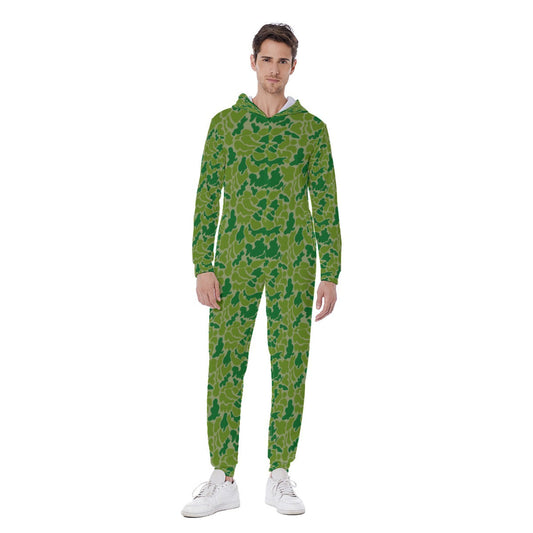 North Korean KPA Duck Hunter CAMO Mens Hooded Jumpsuit - S / White