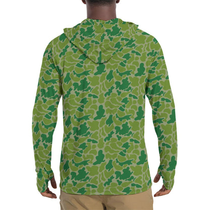 North Korean KPA Duck Hunter CAMO Mens Sunscreen Sports Hoodie With Thumb Holes