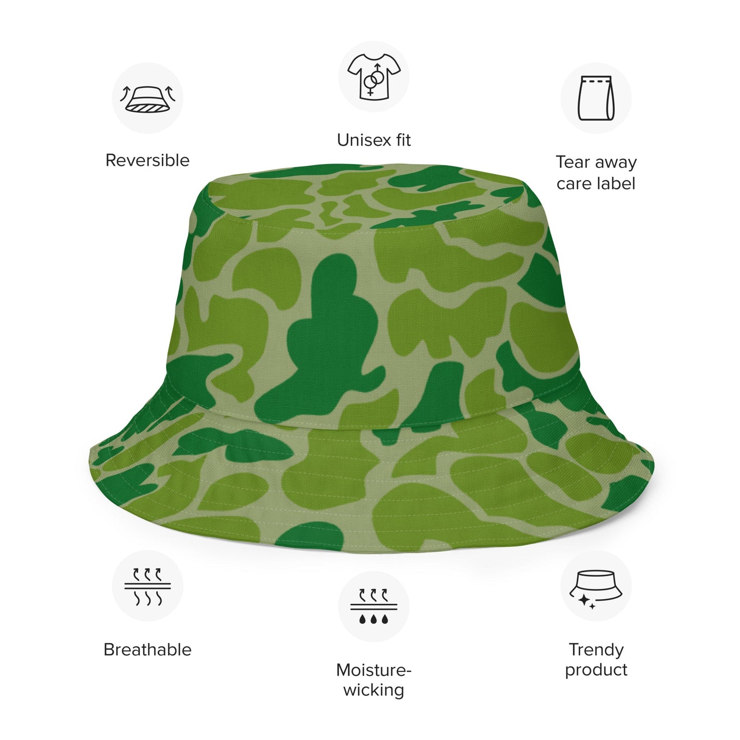 North Korean KPA Duck Hunter CAMO Reversible bucket hat - Bucket Hats