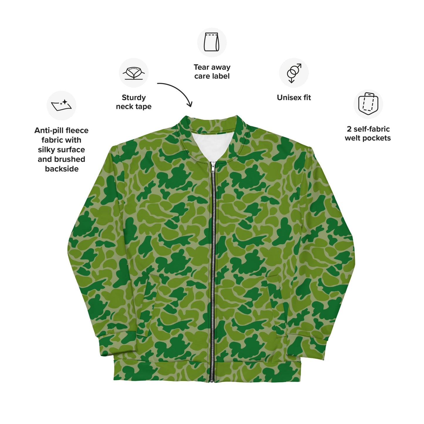 North Korean KPA Duck Hunter CAMO Unisex Bomber Jacket - Jackets