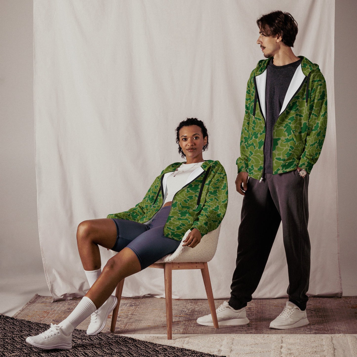 North Korean KPA Duck Hunter CAMO Unisex zip hoodie - Zip Hoodies