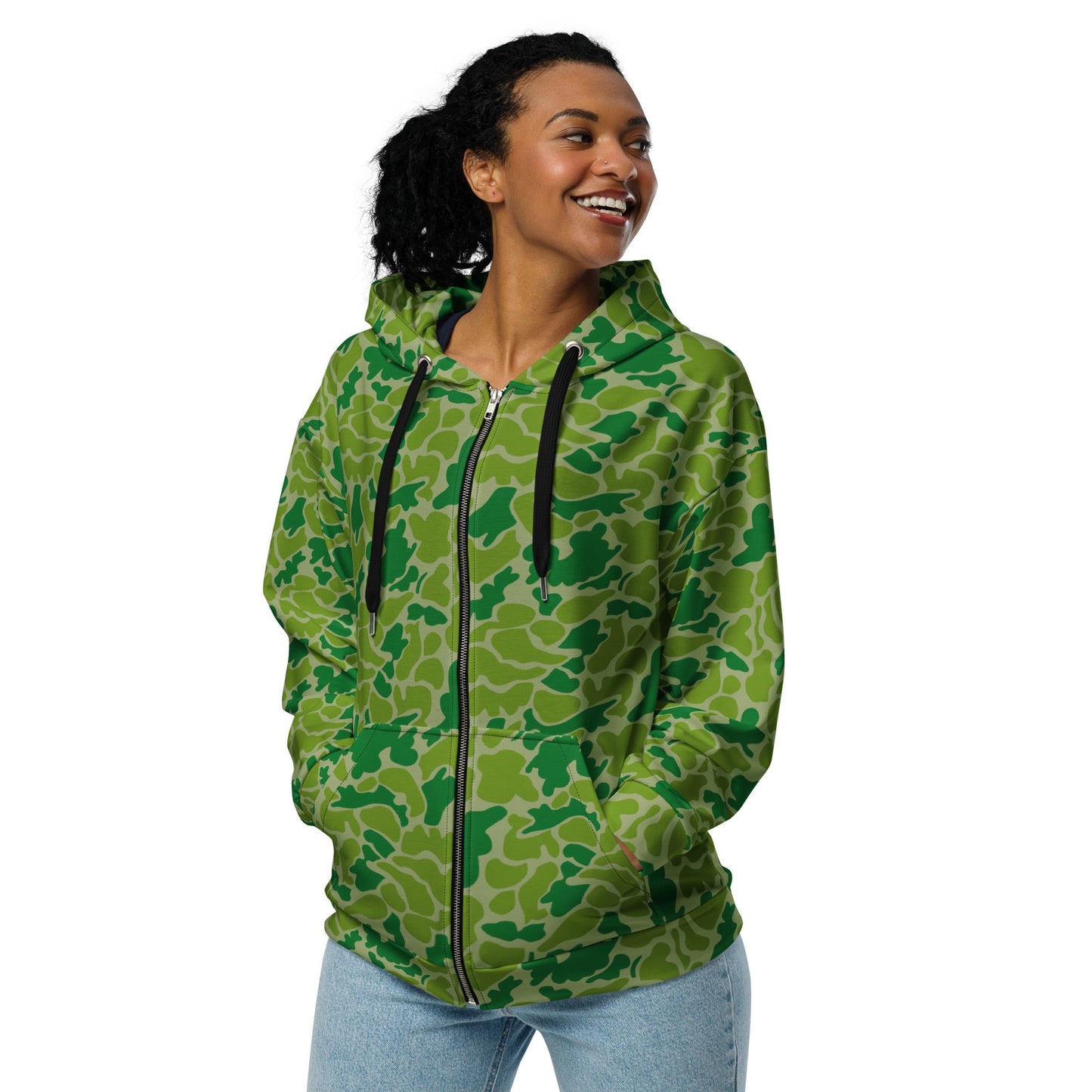 North Korean KPA Duck Hunter CAMO Unisex zip hoodie - Zip Hoodies