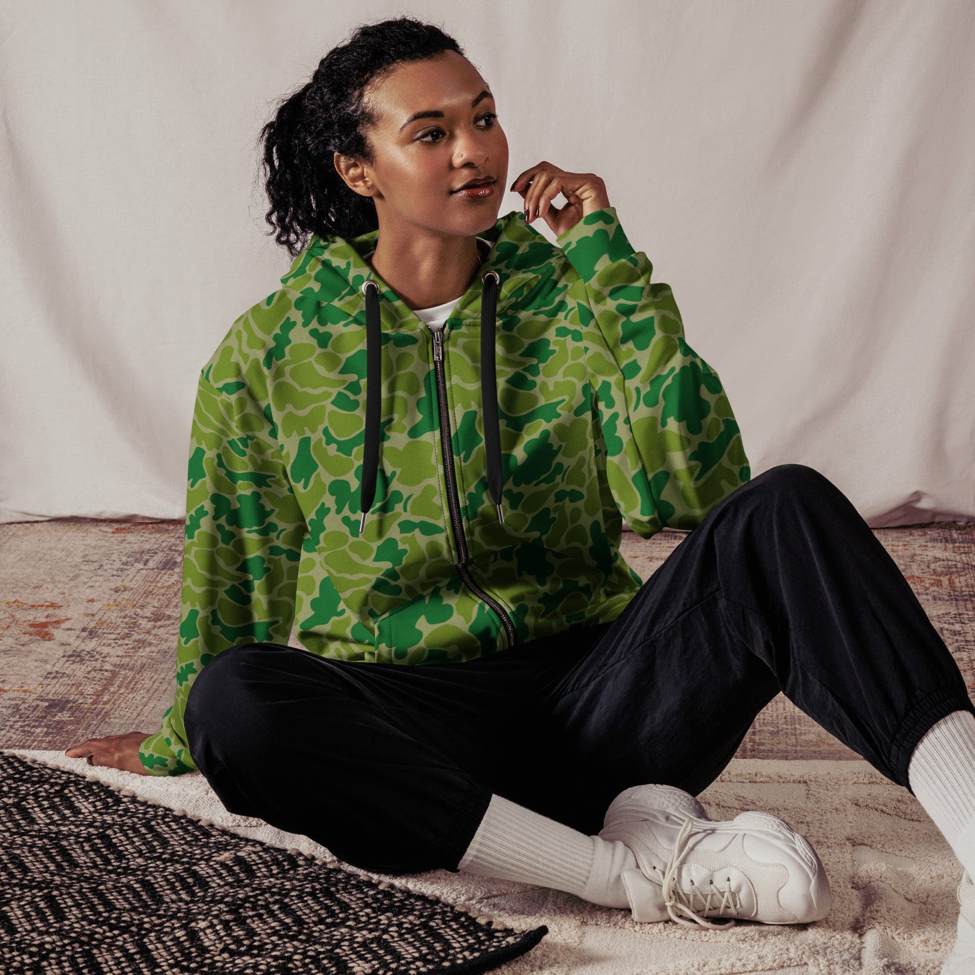 North Korean KPA Duck Hunter CAMO Unisex zip hoodie - Zip Hoodies