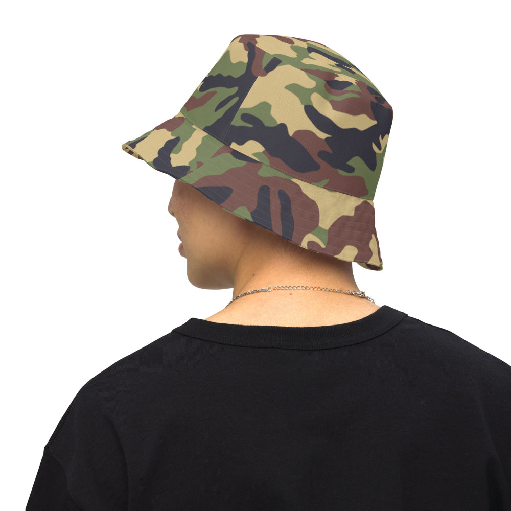 North Korean Woodland CAMO Reversible bucket hat - Bucket Hat