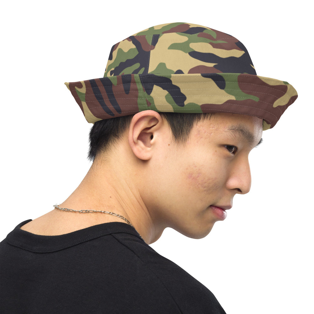 North Korean Woodland CAMO Reversible bucket hat - Bucket Hat