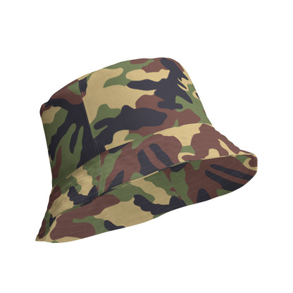 North Korean Woodland CAMO Reversible bucket hat - Bucket Hat