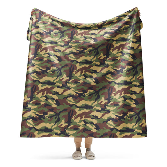 North Korean Woodland CAMO Sherpa blanket - 60″×80″ - Blanket