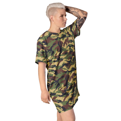 North Korean Woodland CAMO T-shirt dress - Womens T-Shirt Dress