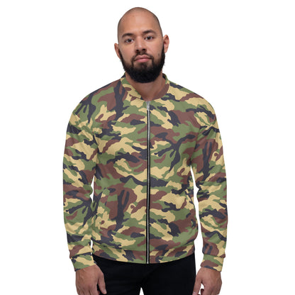 North Korean Woodland CAMO Unisex Bomber Jacket