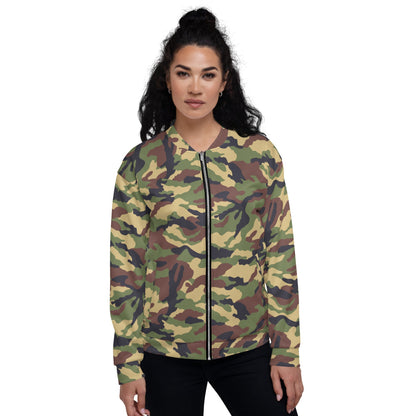 North Korean Woodland CAMO Unisex Bomber Jacket