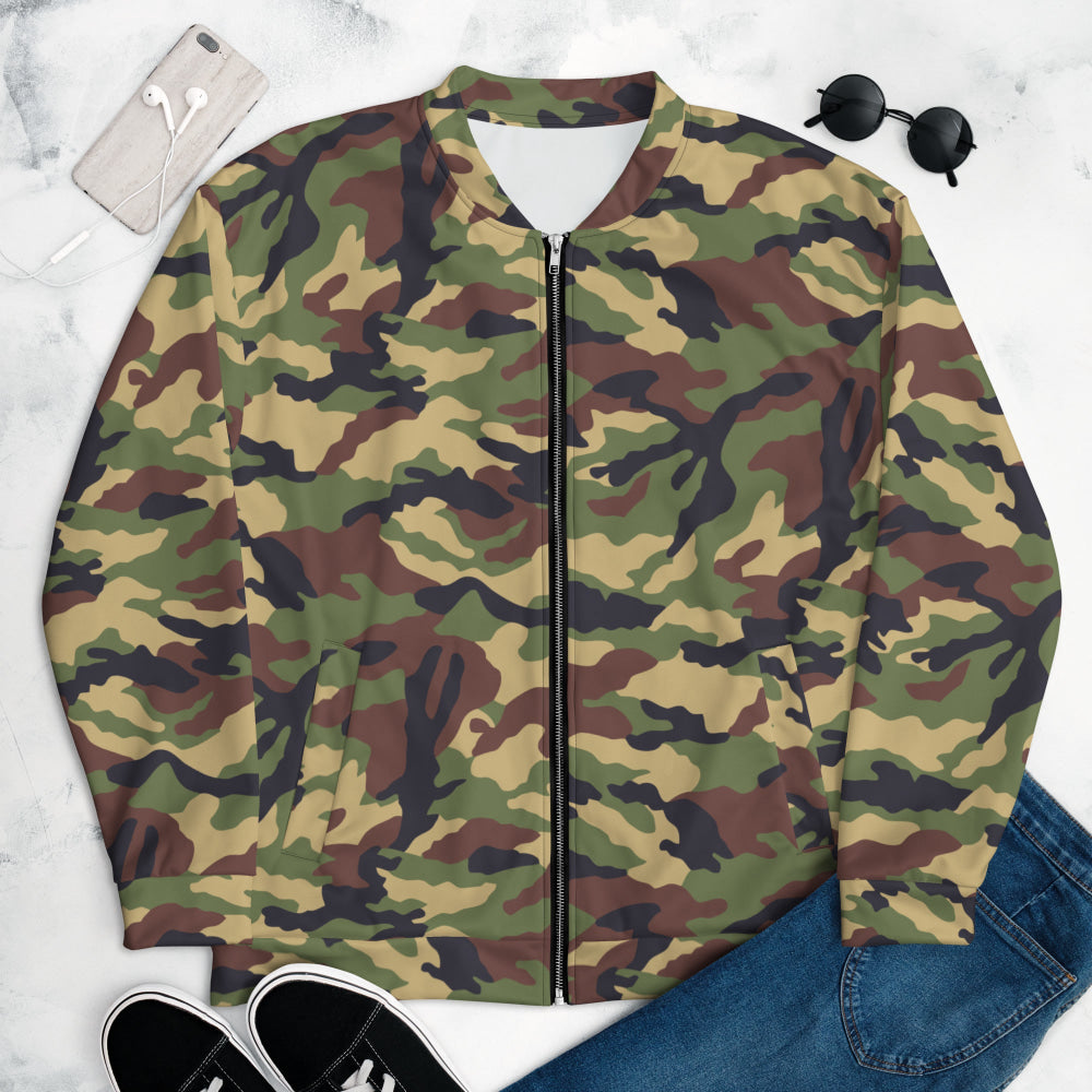 North Korean Woodland CAMO Unisex Bomber Jacket - XS