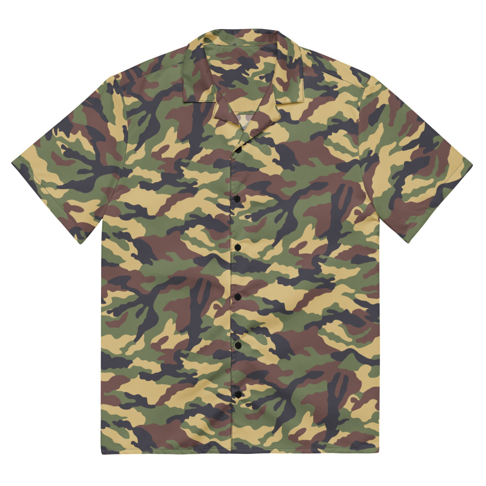 North Korean Woodland CAMO Unisex button shirt - 2XS - Button Shirt