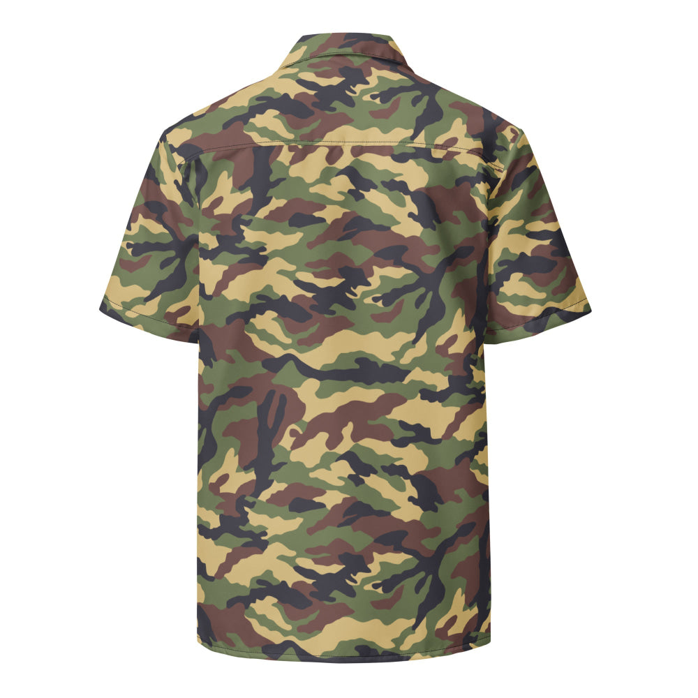 North Korean Woodland CAMO Unisex button shirt - Button Shirt