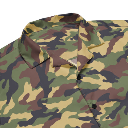 North Korean Woodland CAMO Unisex button shirt - Button Shirt