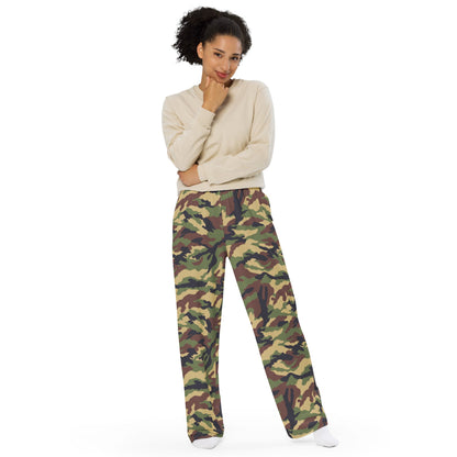 North Korean Woodland CAMO unisex wide-leg pants - Unisex Wide-Leg Pants