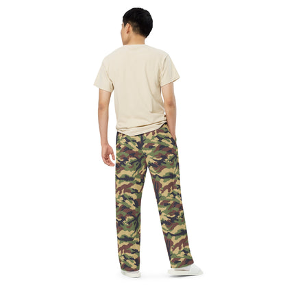 North Korean Woodland CAMO unisex wide-leg pants - Unisex Wide-Leg Pants