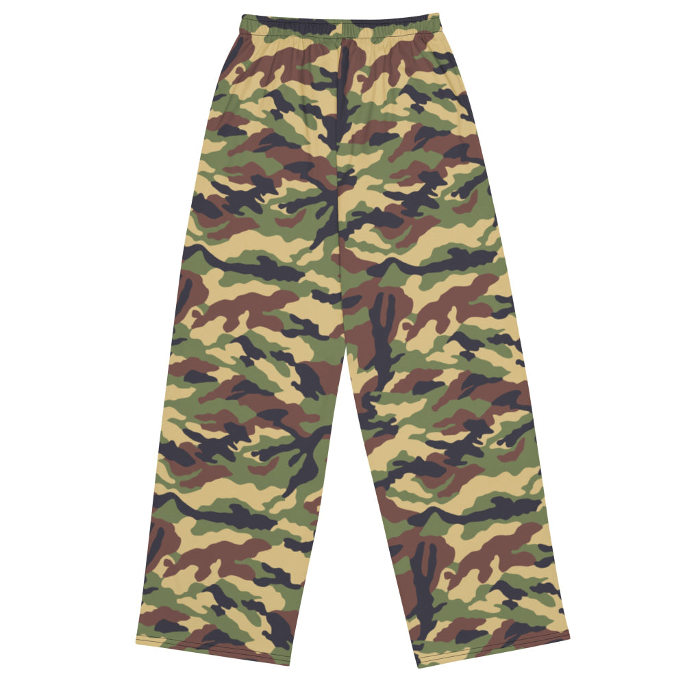 North Korean Woodland CAMO unisex wide-leg pants - Unisex Wide-Leg Pants