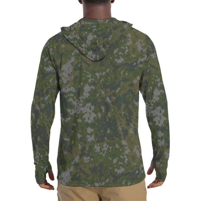 Northern Frost Finnish M05 Inspired CAMO Mens Sunscreen Sports Hoodie With Thumb Holes
