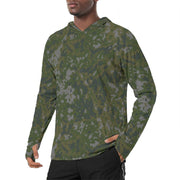 Northern Frost Finnish M05 Inspired CAMO Mens Sunscreen Sports Hoodie With Thumb Holes - S / White