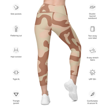 Norwegian M03 Desert CAMO Leggings with pockets - Womens With Pockets