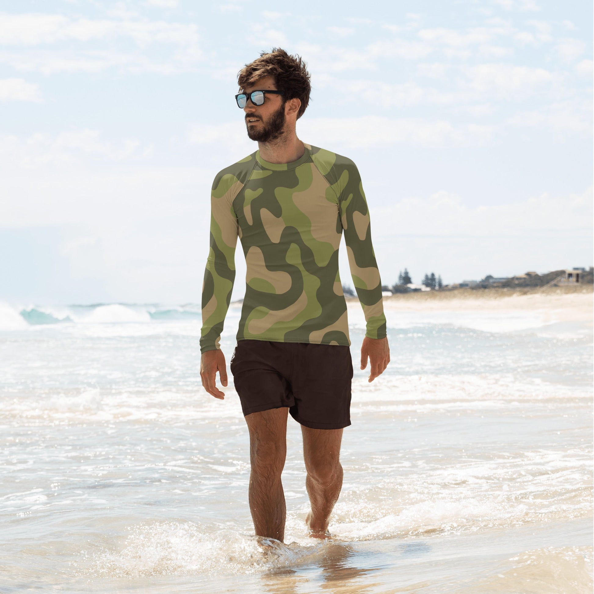 Norwegian M98 CAMO Mens Long-Sleeve Rash Guard - XS