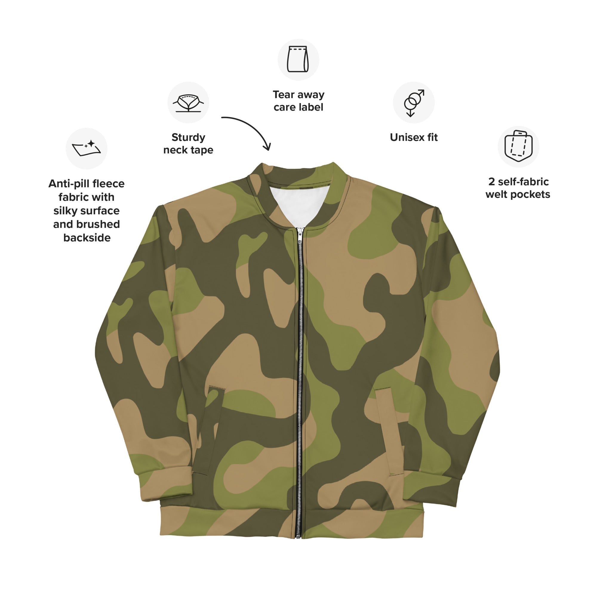 CAMO HQ - Norwegian M98 CAMO Unisex Bomber Jacket - Worldwide Shipping