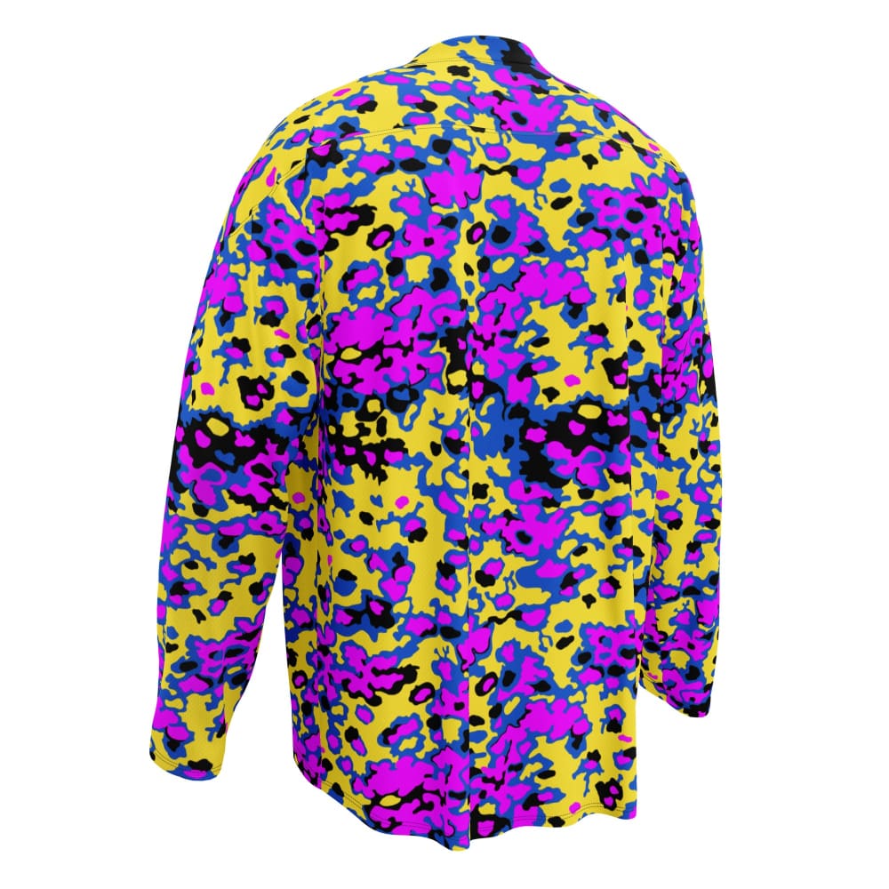 Oakleaf Glow-Oak Fuschia CAMO hockey fan jersey - Unisex Hockey Fan Jersey