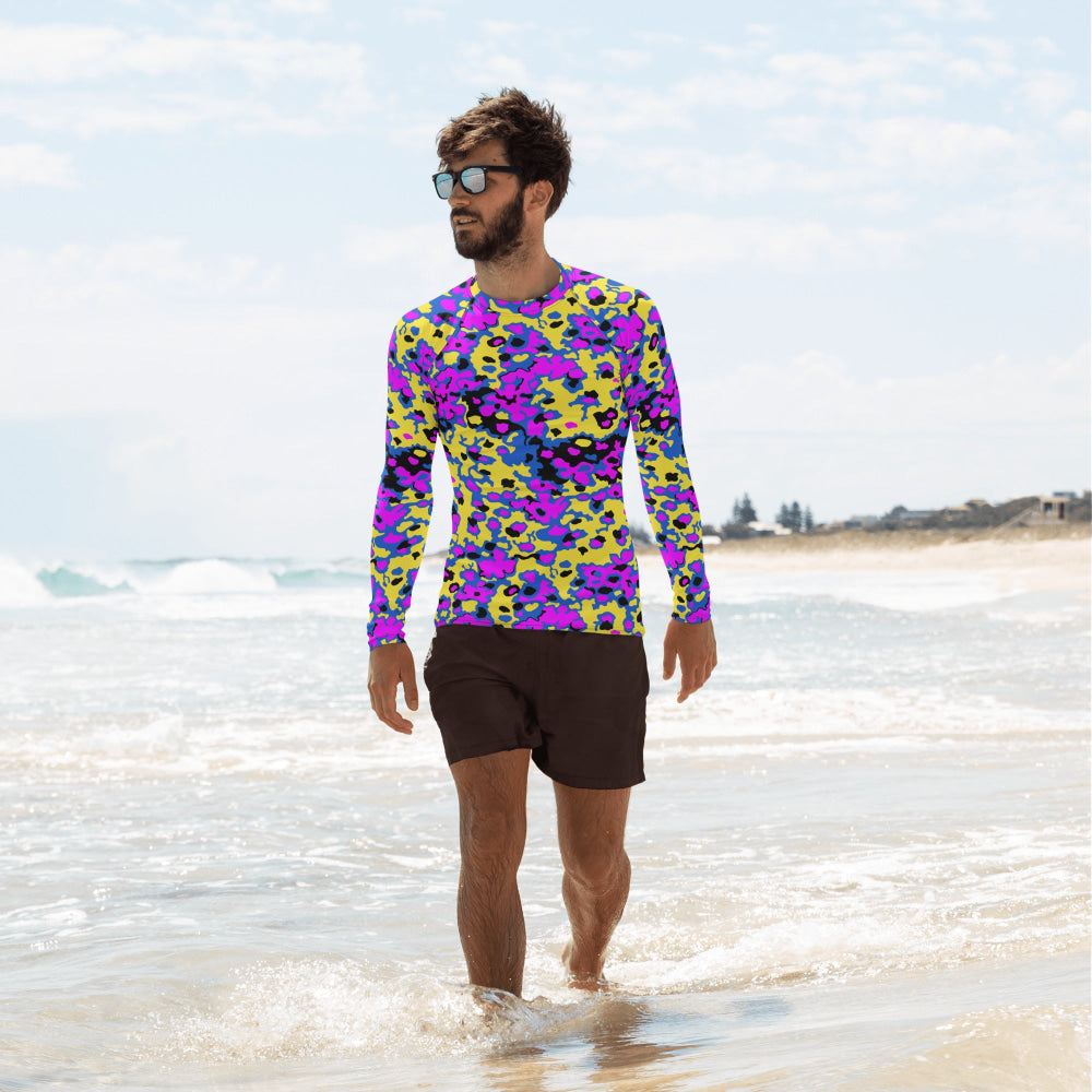 Oakleaf Glow-Oak Fuschia CAMO Men’s Rash Guard - XS - Mens