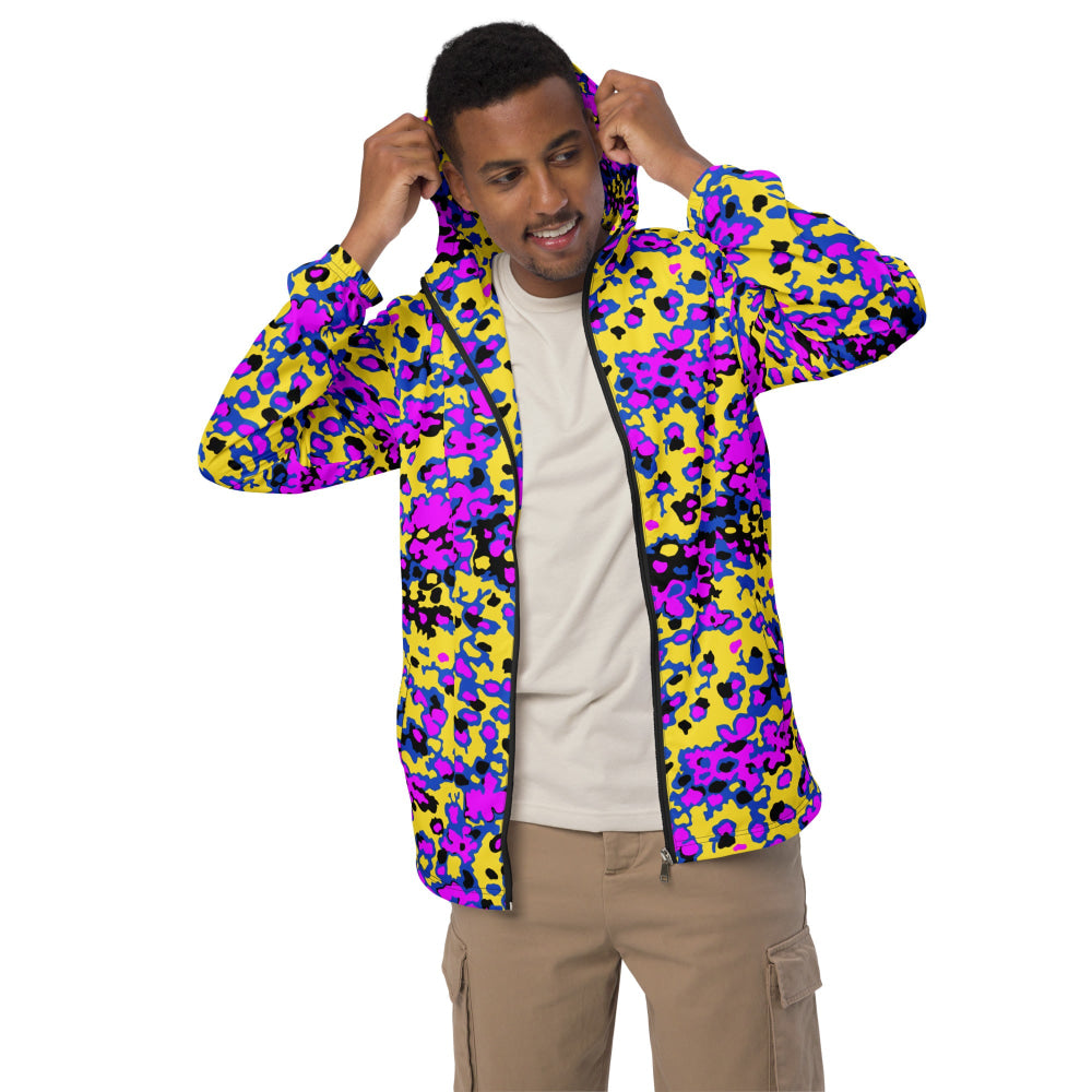 Oakleaf Glow-Oak Fuschia CAMO Men’s windbreaker - Mens Windbreaker