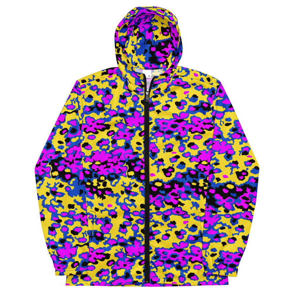 Oakleaf Glow-Oak Fuschia CAMO Men’s windbreaker - Mens Windbreaker