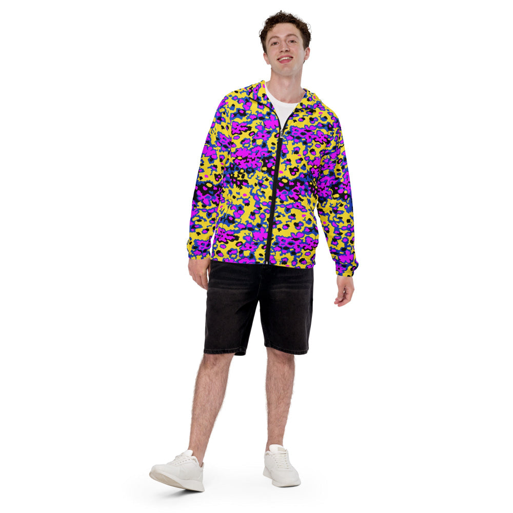 Oakleaf Glow-Oak Fuschia CAMO Men’s windbreaker - Mens Windbreaker